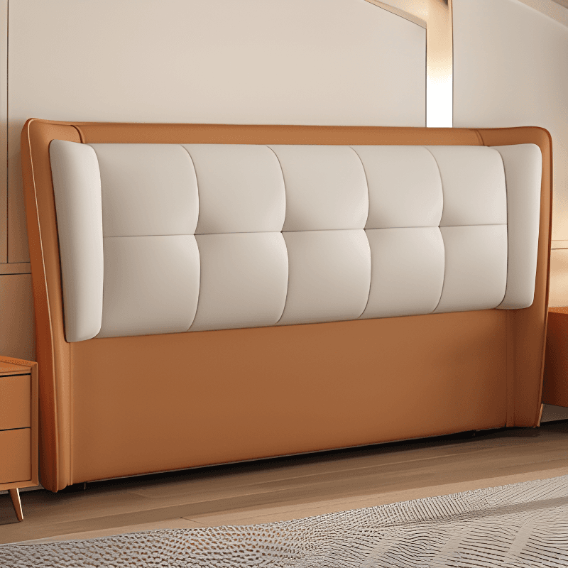 Art Deco Free-standing Standard Full(54"W x 75"L) Panel No Distressing With Legs in Wood/ Upholstery and Decorative-stitched - image 9