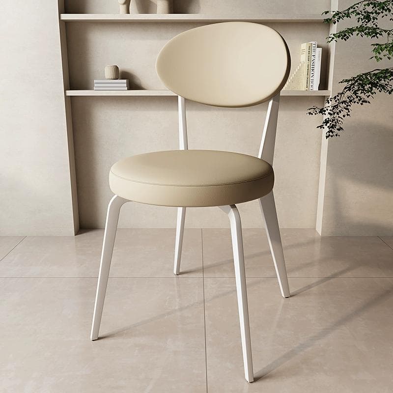 Dining Room Open Back Upholstered Dining Side Chair with Metal Frame - image 4