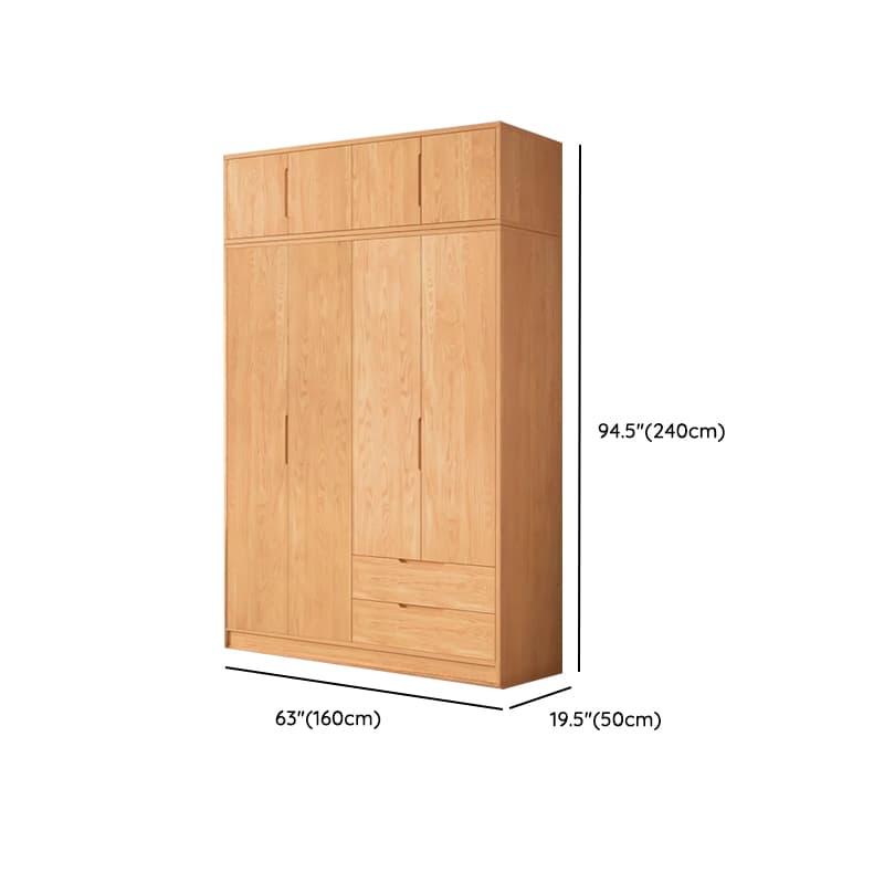 Wood Color Nordic Unfixed Wardrobe Closet - image 33