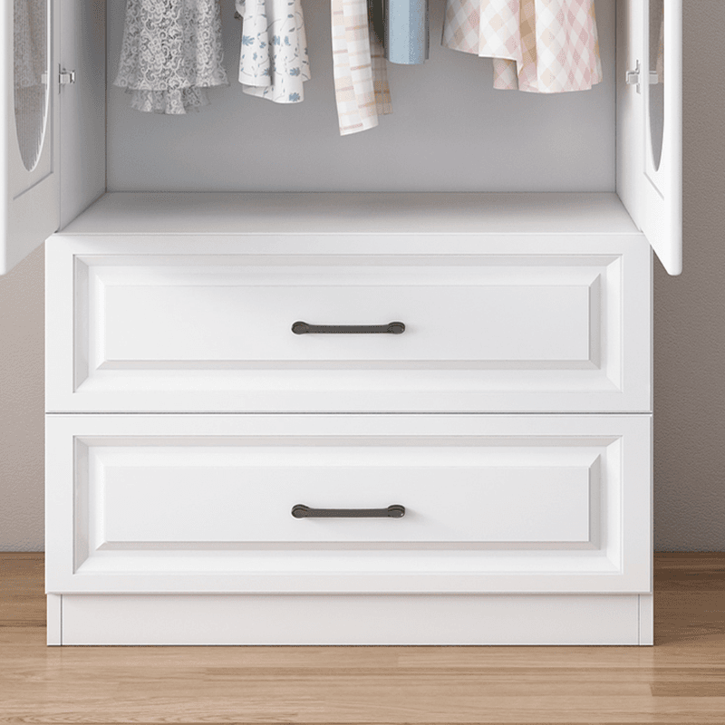 White Modish Timber Wardrobe with Soft Close Door, Interior Shelves, and Hanging Rod - image 4
