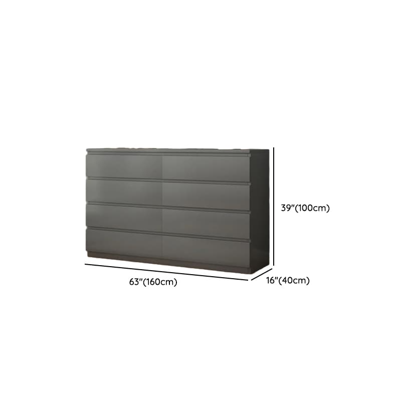 Vertical/Horizontal Gray Double Dresser/Bachelor Chest/Semainier with 5 Drawers/3 Drawers/8 Drawers in a Modern Style - image 11