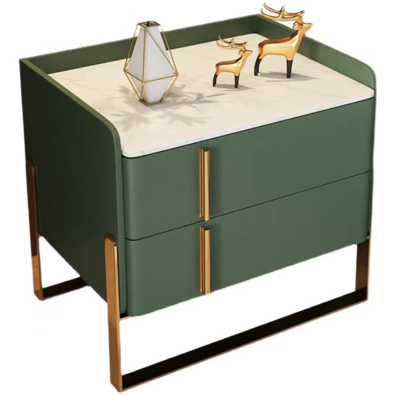 Nightstand With Drawer Organization with Leg, 2 Drawers and Stone Counter Top in a Casual Style - image 12