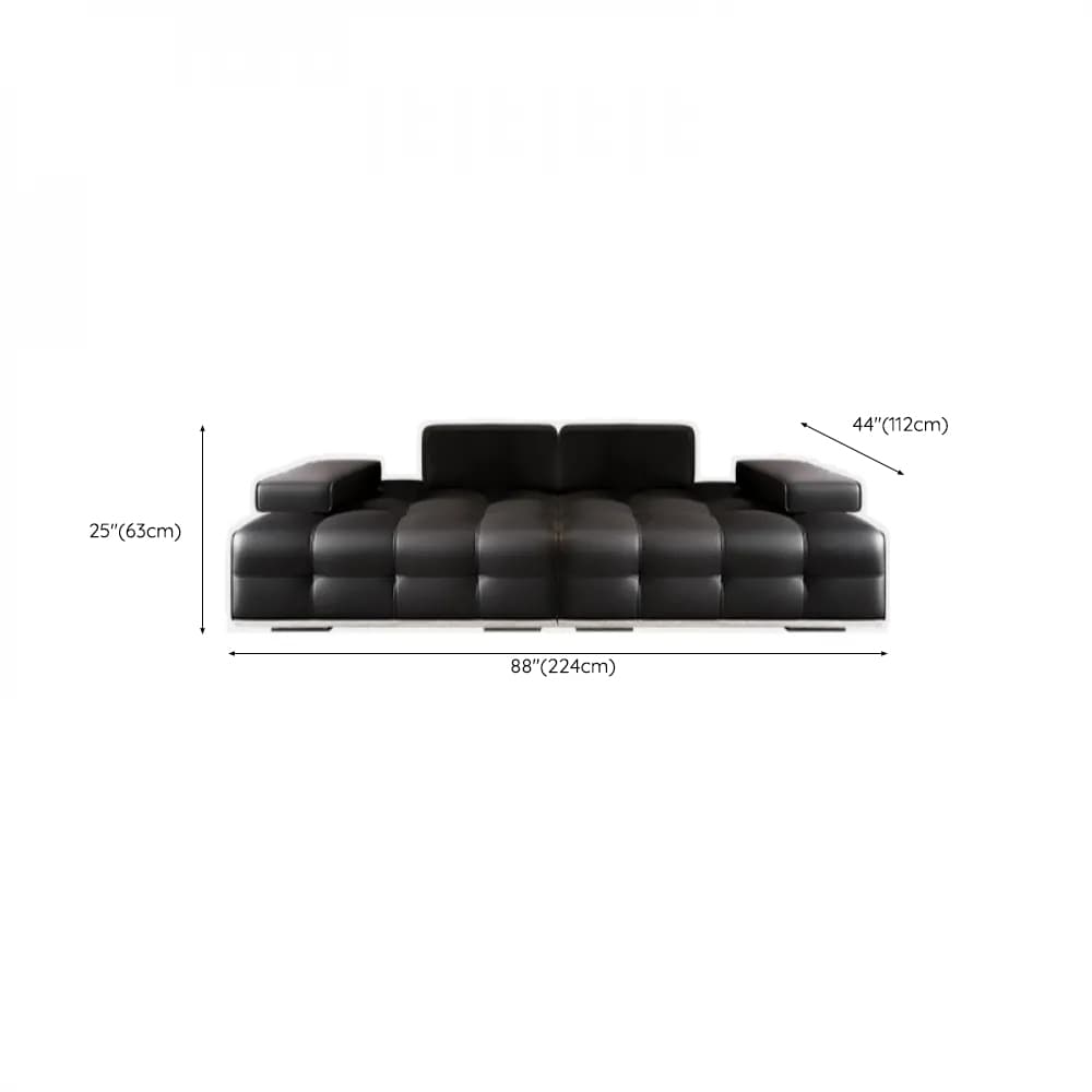 Versatile Black Sofa, Straight/L-Shape, 7-Seater, Horizontal/Right Hand Facing Orientation - image 8
