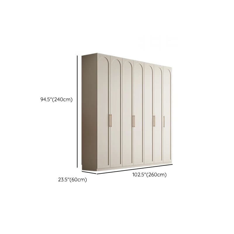 White Casual Manufactured Wood Independent Armoire Cabinet with Compartments, Soft Close Door, and Interior Shelves - image 27