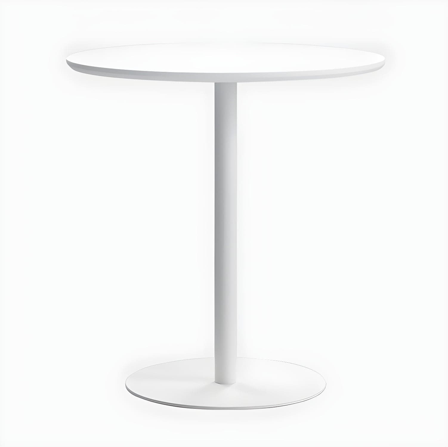 Round Tulip Base Casual Dining Table Four-Color Fixed Table with Solid Wood - image 7