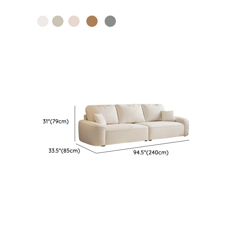 Tear Resistant Standard Sofa in Gray/Ivory/Citrus Color with 5 Pillows - image 14