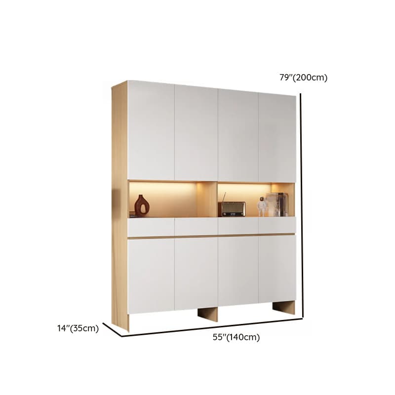 Trendy Rectangle Accent Cabinet with Hutch, Changeable Shelf, Groove Handles, Multi-Color Top, and Soft Close Drawer - image 34