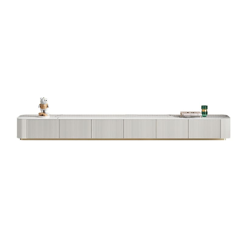 Simple Chalk Sintered Stone Rectangular TV Stand with 6-Drawer/4 Drawers/3-Drawer & Cable Management - image 5