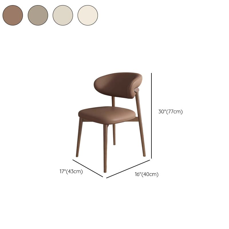 Modern Padded Armless Chair with Lumber Legs and Low Back - image 15