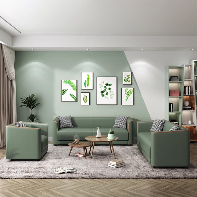 Dove Grey/Lime Green/Apricot Color Standard Sofa with Concealed Support for Parlor - image 17