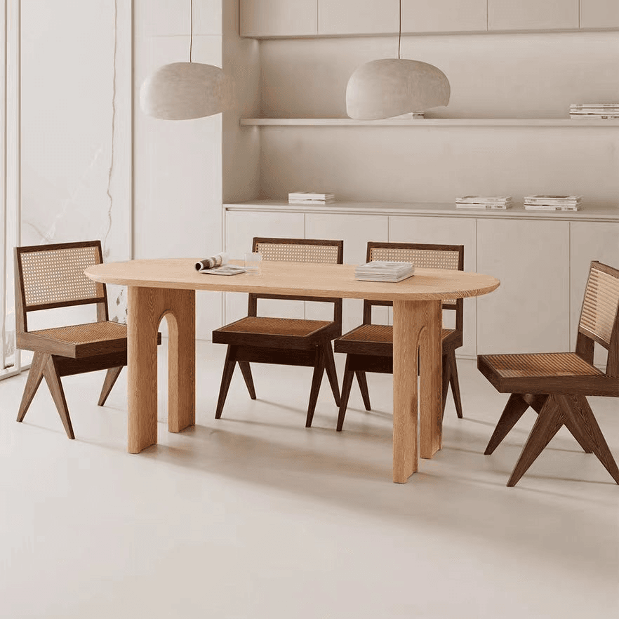 Natural/Espresso Finish/Sand Natural Pine Wood Dining Table for 9 People/for 6 - image 11