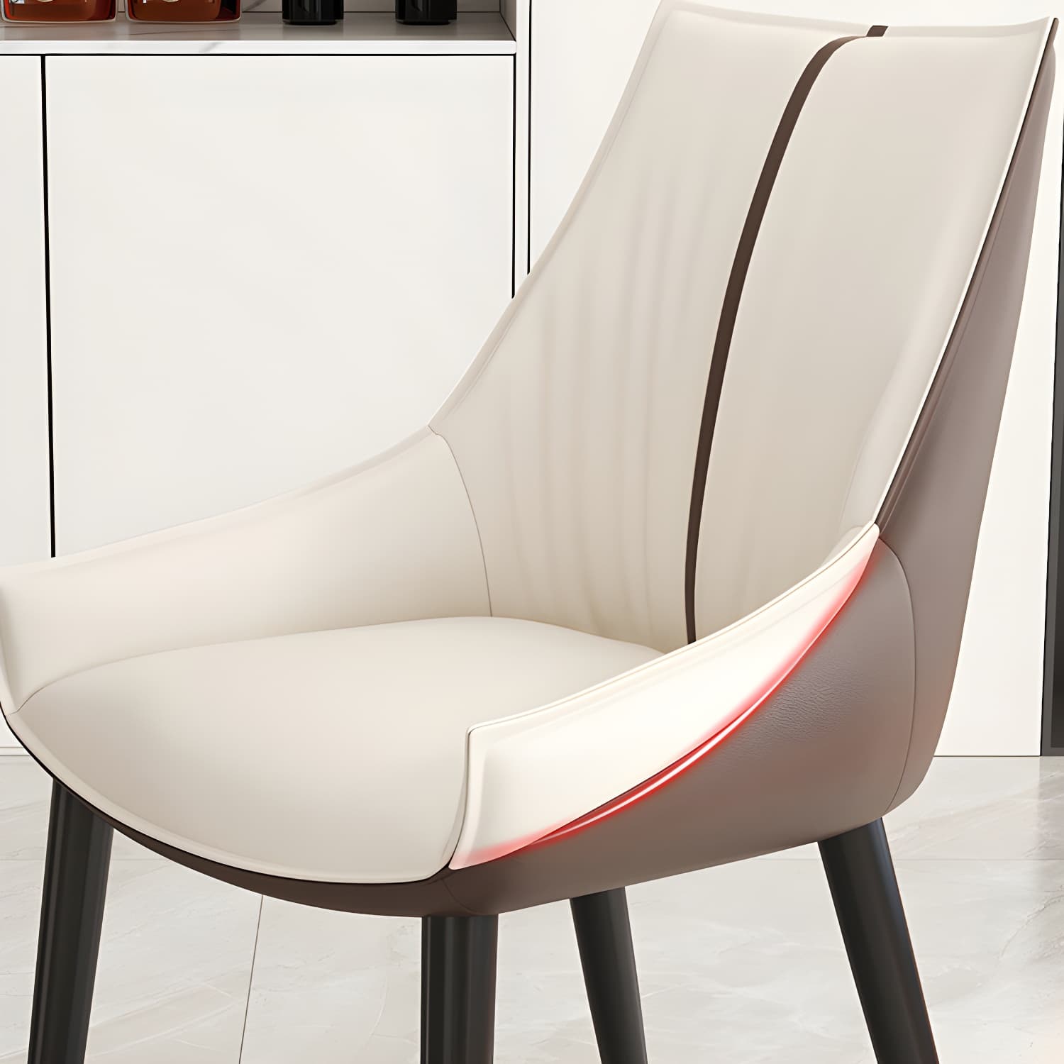 Glam Style Parsons Back Upholstered 4 Legs Home Use Dining Side Chair - image 16