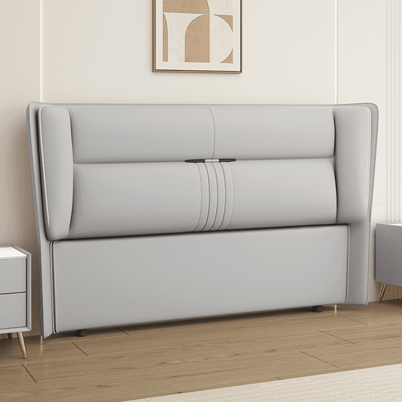 Trendy Panel Headboard in Natural Wood with No Distressing, Rectangle Shape for King/Queen/Full Bed, Sponge Upholstery, Standard Height - image 5
