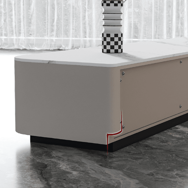 Rectangle Parlor TV Stand with Light and Gate Door - image 10