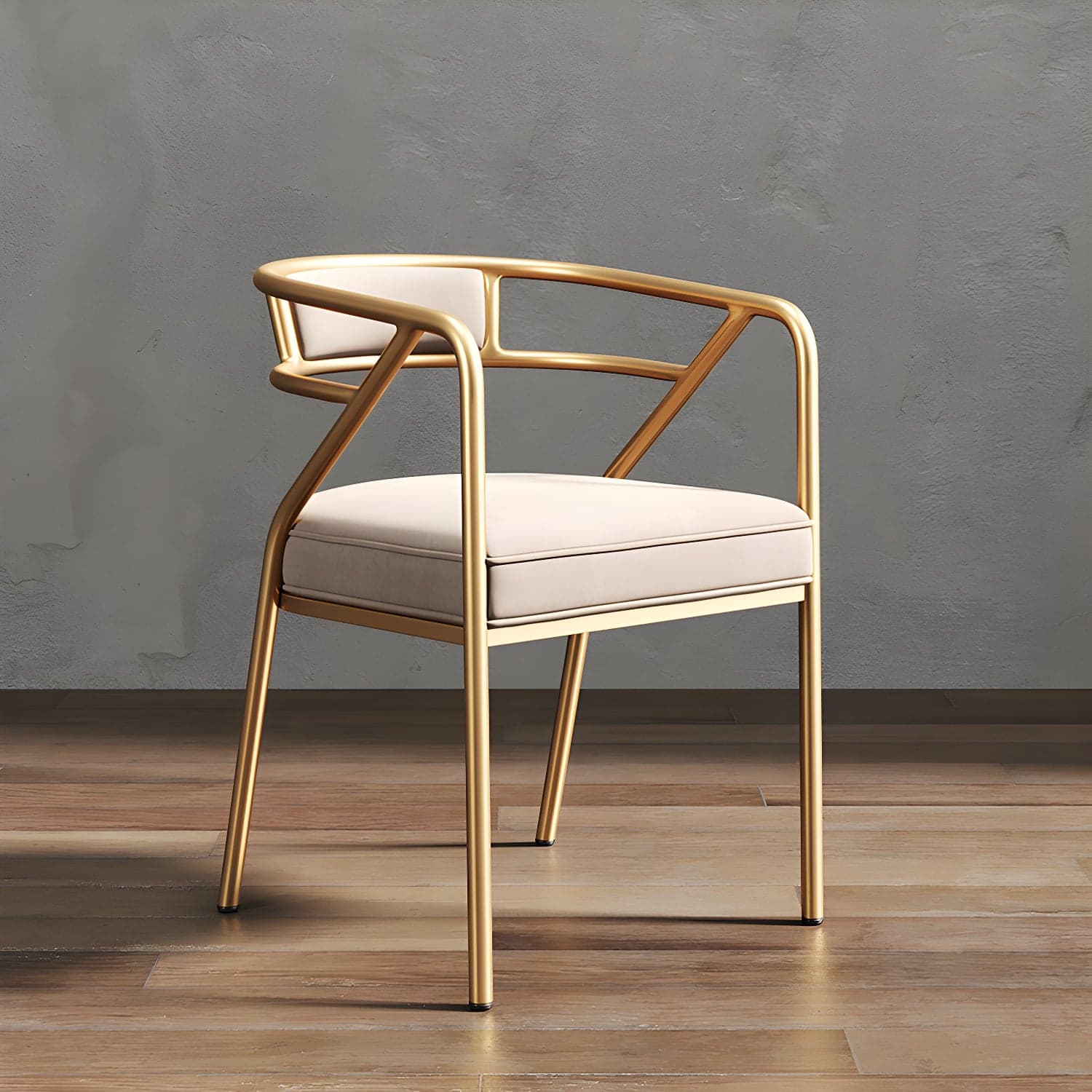 Glam Dining Chair Open Back Upholstered Dining Side Chair with Metal Legs - image 19