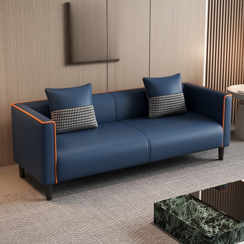 Versatile Standard Sofa/Loveseat/Single Sofa in Synthetic Leather with Dark Blue/Sage/Amber Color and Arm