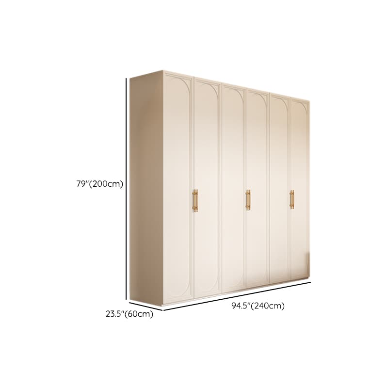 White Minimalist Laminate Wardrobe Closet with Compartments, Soft Close Door, Interior Shelves, and Clothing Rod - image 16