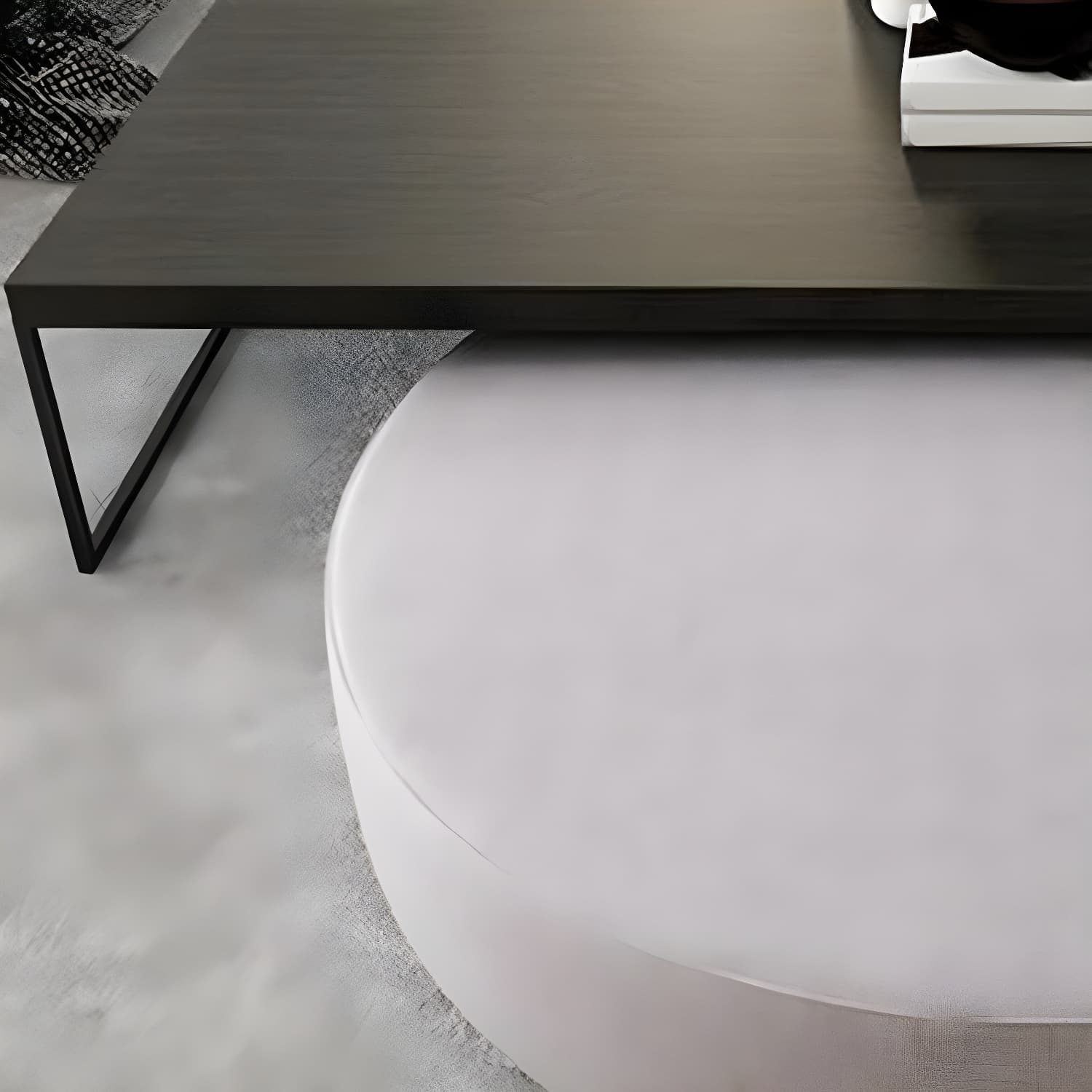 North European Wood Coffee Table Rectangle Frame Cocktail Table - image 9