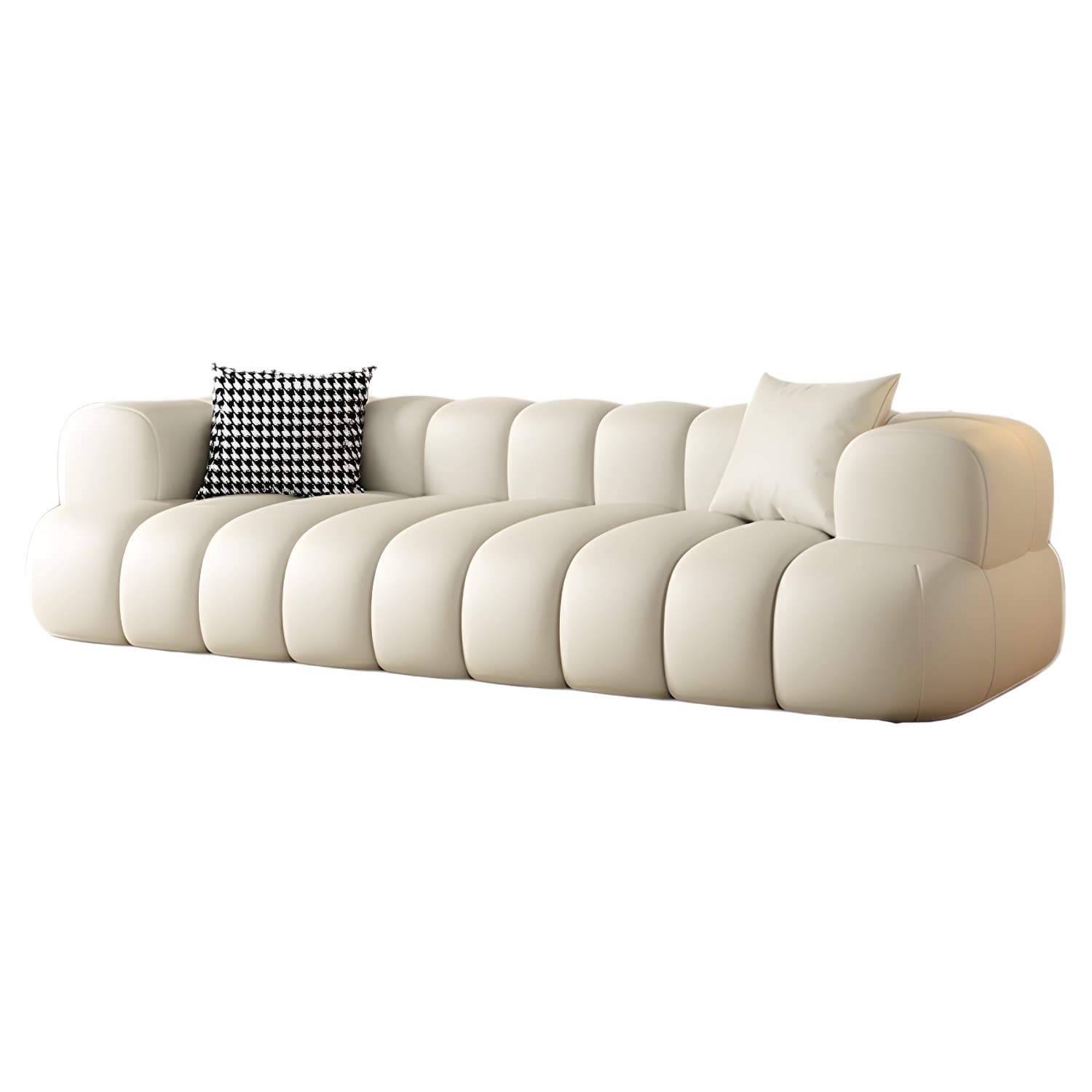 Modern Wood Frame Sofa with Tuxedo Arms and Solid Color Upholstery in Standard Size - image 13