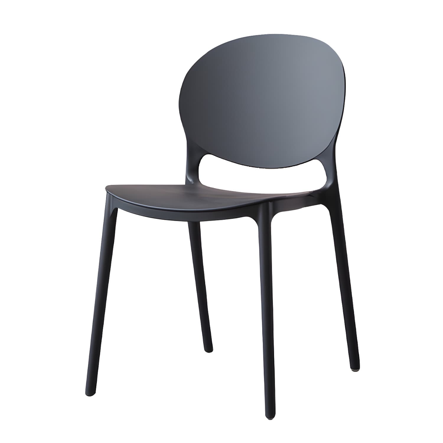 Scandinavian Plastic Dining Side Chair Open Back Matte Finish Dining Chair - image 28