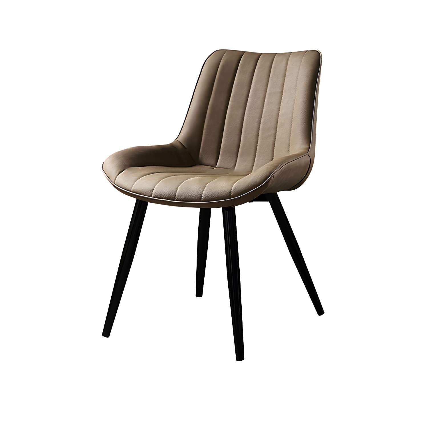 Modern Design Faux Leather Side Chair with 4 Metal Black Finish Legs Solid Back Armless Chair - image 13