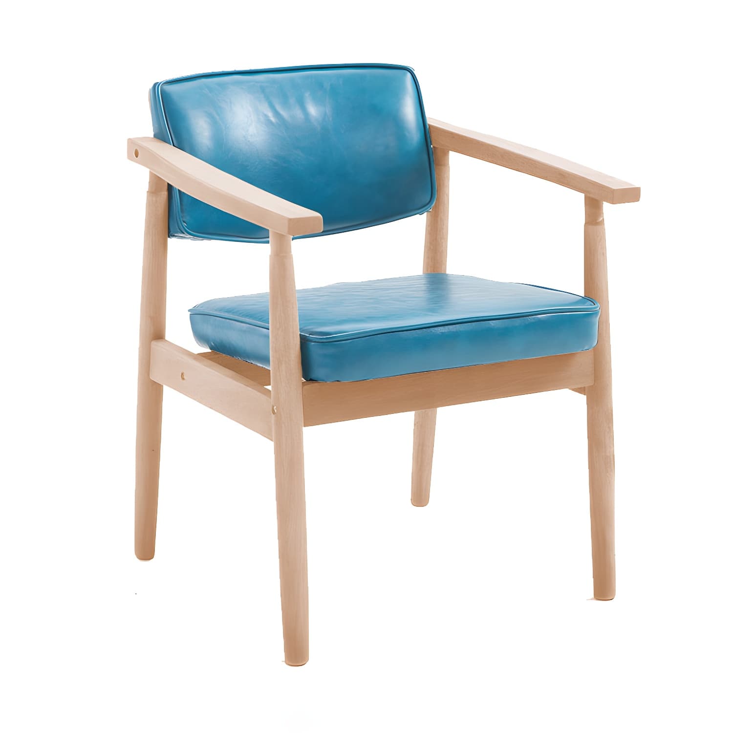 Modern Wood Dining Arm Chair Open Back Single Dining Side Chair for Home Use - image 3