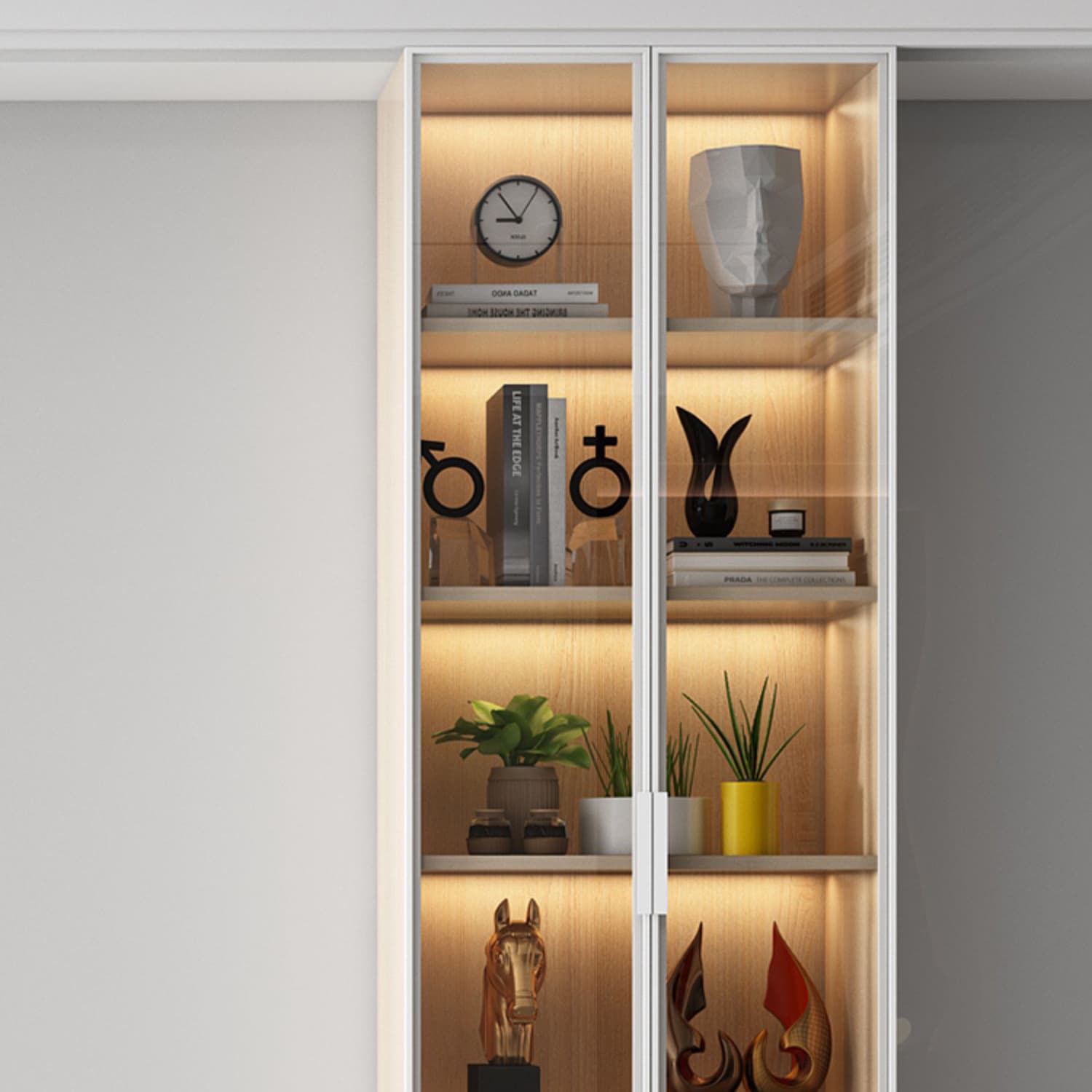 Contemporary with Drawers Stone with Cabinet Solid Wood with Shelves TV Console - image 11