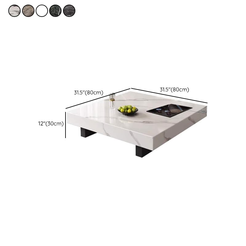 Dual Footing Geometric Figure/Square Accent Table for Home - image 14