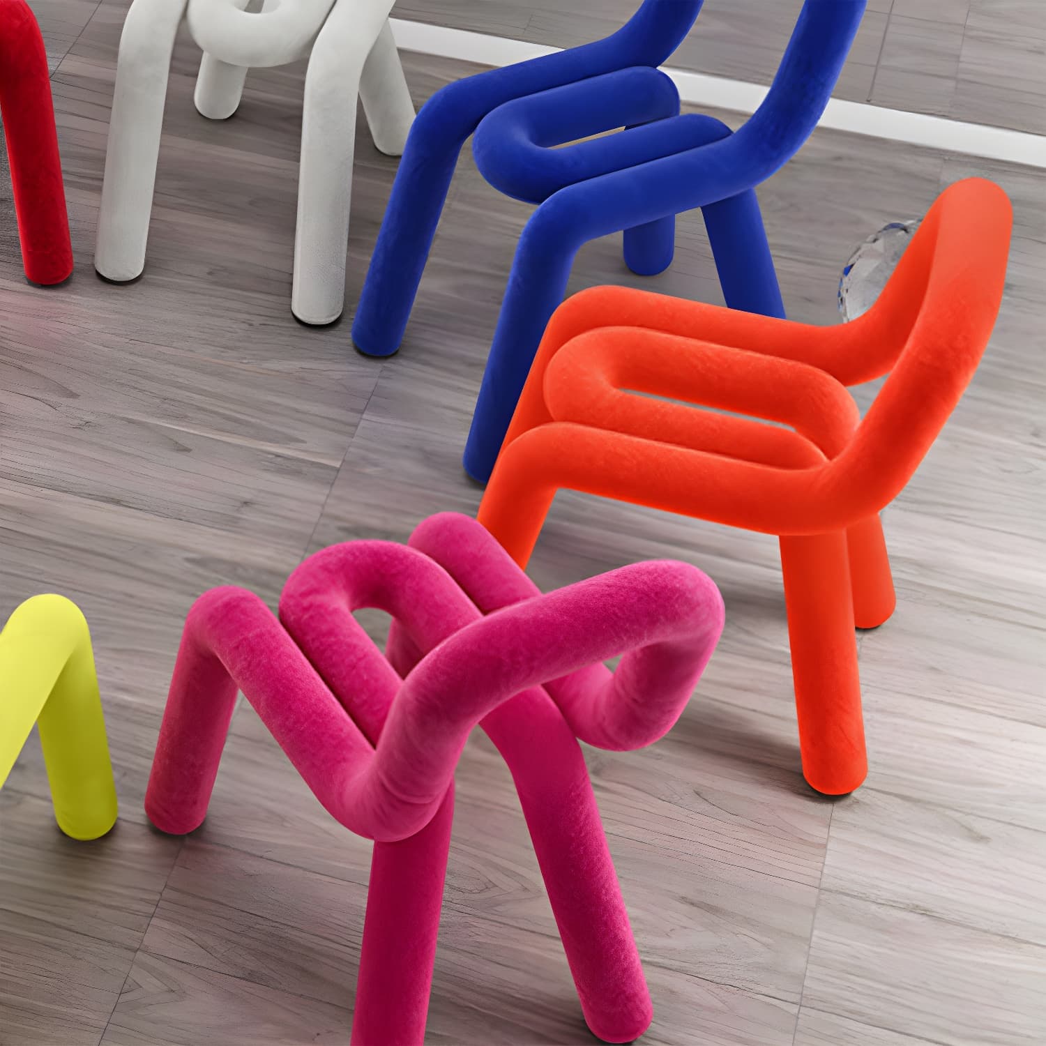 Contemporary Side Chair Velvet Open Back Dining Chair for Indoor - image 17