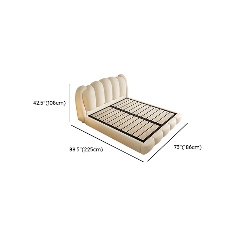 Solid Color Storage Included Panel Bed with 3 Storage Boxes, Panel Headboard, and Sponge Upholstery for Bedroom - image 14
