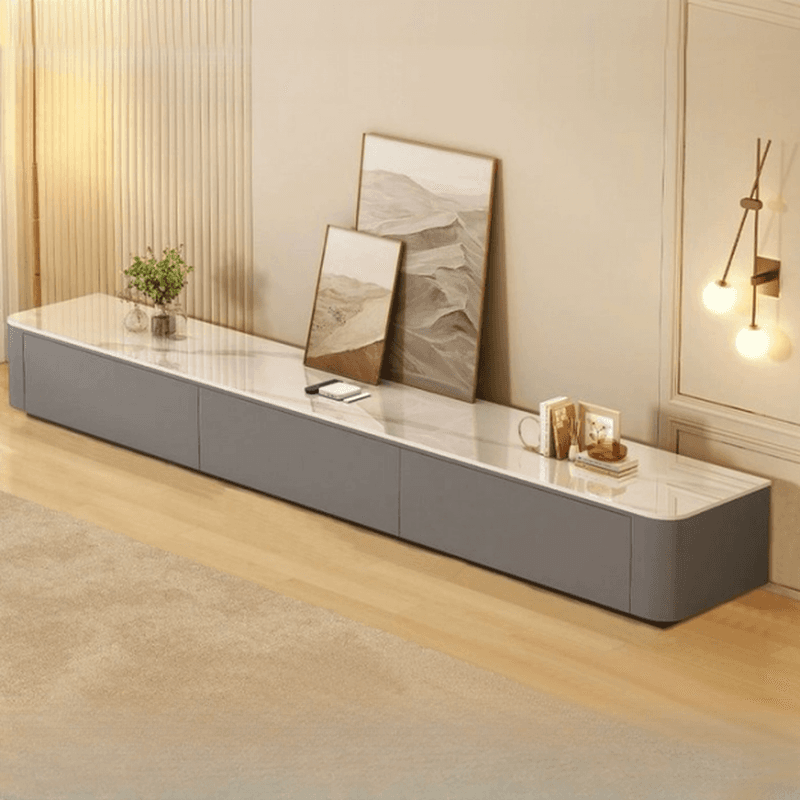 Modern Simple Style Glass TV Stand with 4-Drawer/3 Drawers - image 4