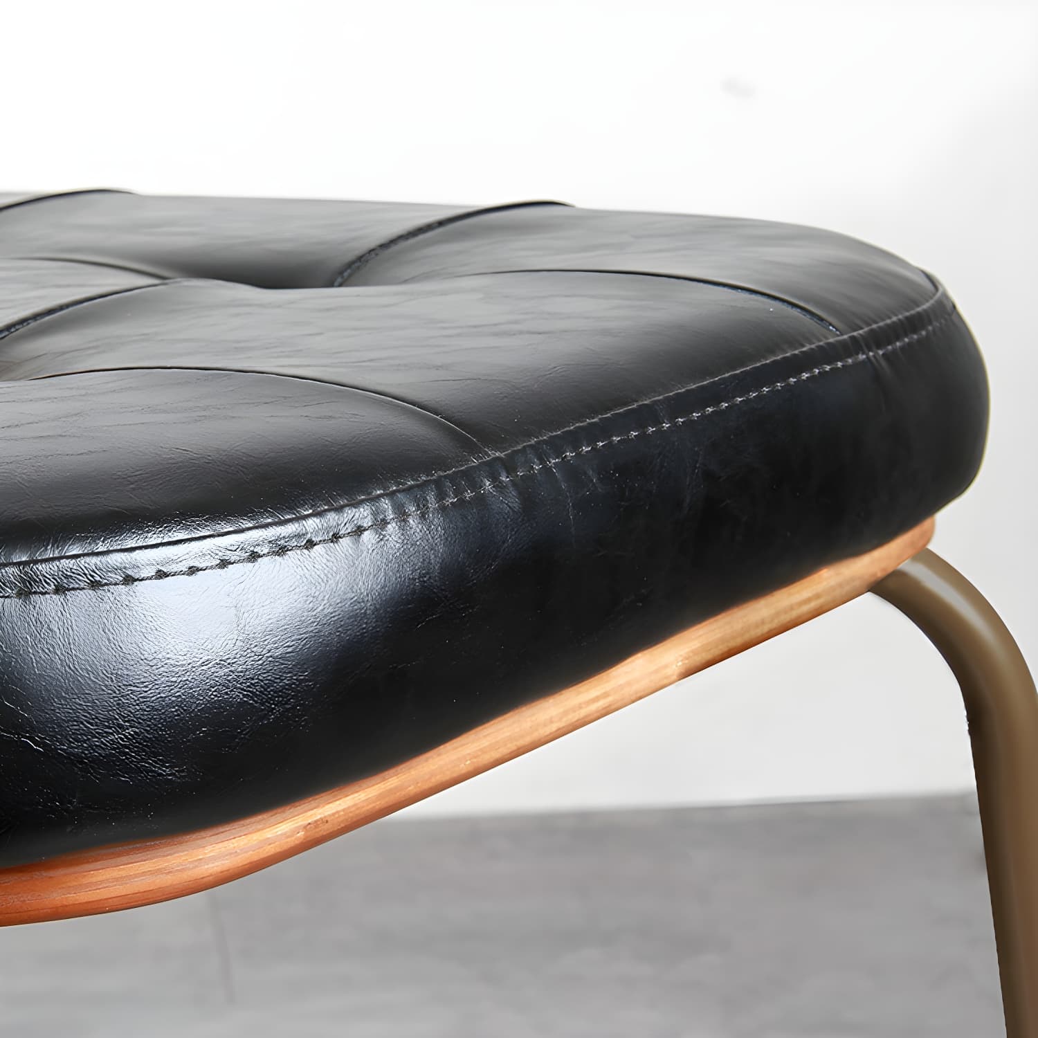 Industrial Style Leather Dining Side Chair Dining Room Open Back Side Chair Set - image 14