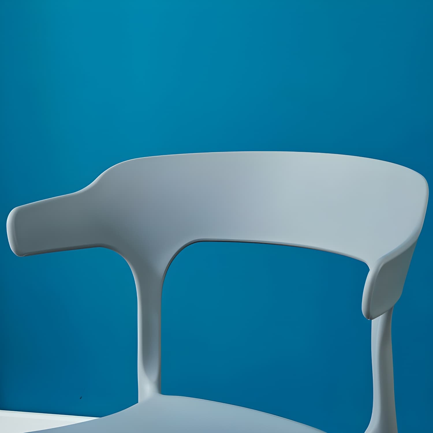 Glam Plastic Side Chair Matte Finish Open Back Dining Chair for Dinning Room - image 22