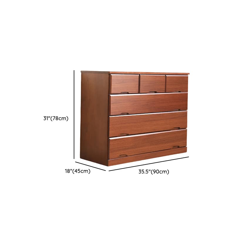 Sepia Minimalist Raw Wood Lingerie Chest/Dresser Vanity Combo with Multiple Drawers in Vertical/Horizontal Orientation - image 13