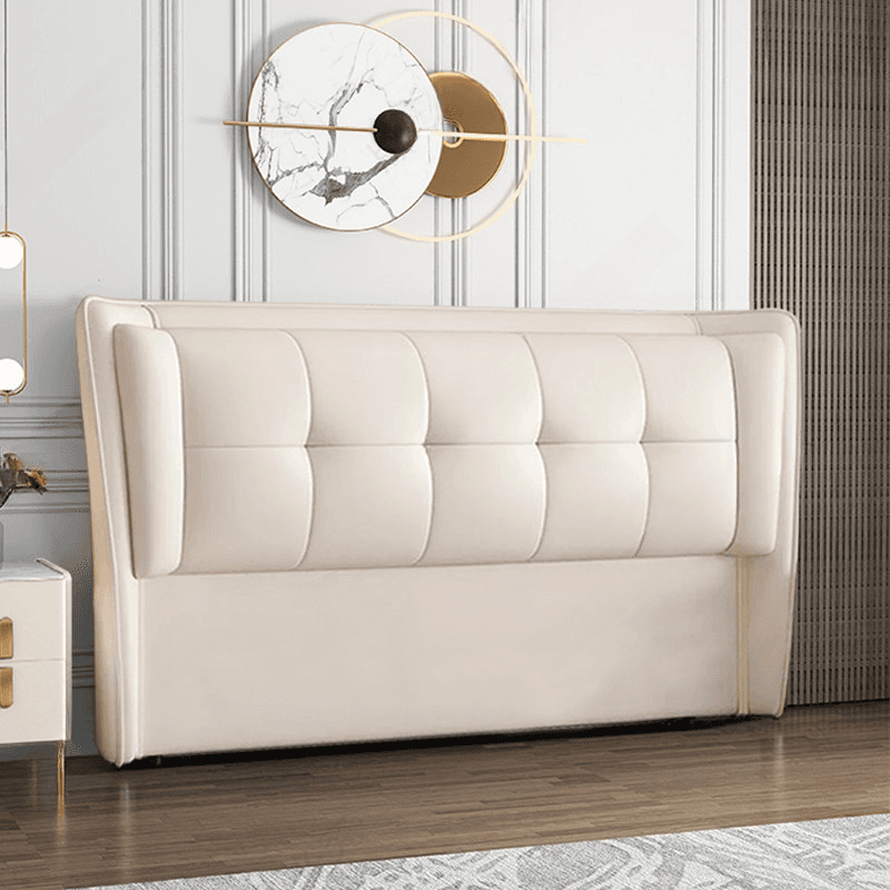 Modish Free-standing Standard Full XL(54"W x 80"L)/Full(54"W x 75"L) Panel No Distressing With Legs in Natural Wood and Decorative-stitched - image 6
