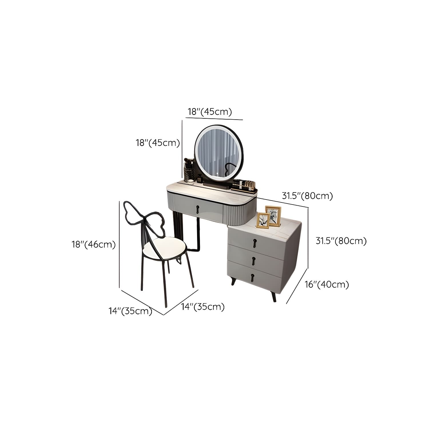 Modern Simple Style Vanity Dressing Table with Drawers for Bedroom - image 24