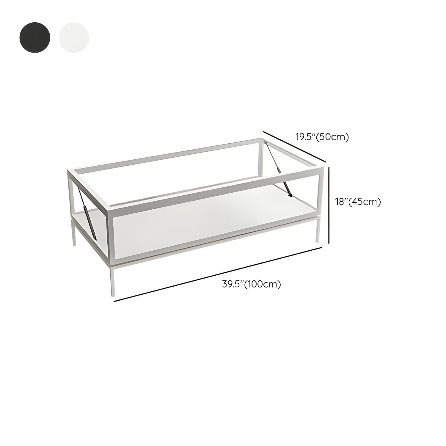 Rectangle Glass Top Coffee Cocktail Table Tranparent Contemporary with Metal Base - image 16