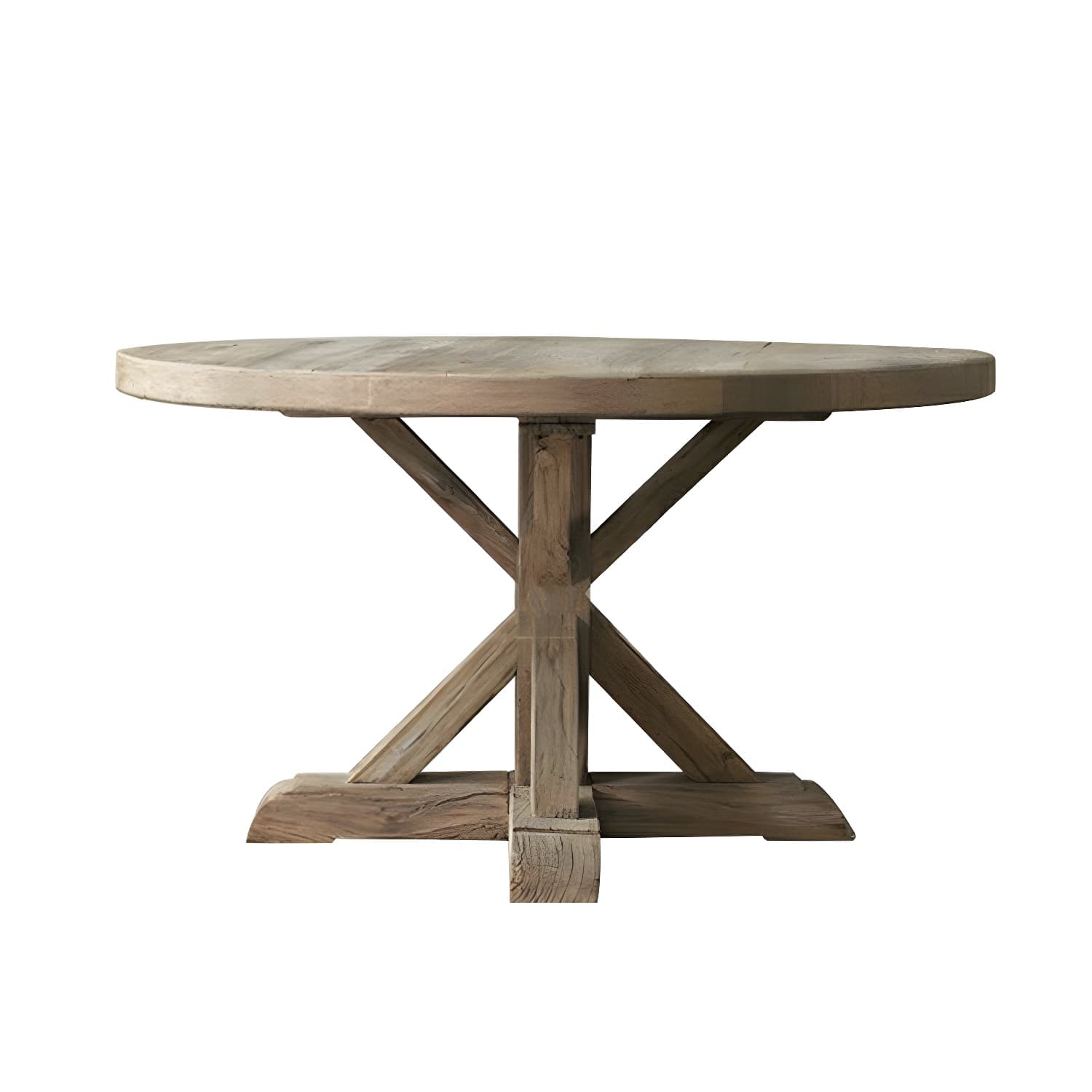 Distressed Solid Wood French Country Round Dining Table for Kitchen & Dining - image 5