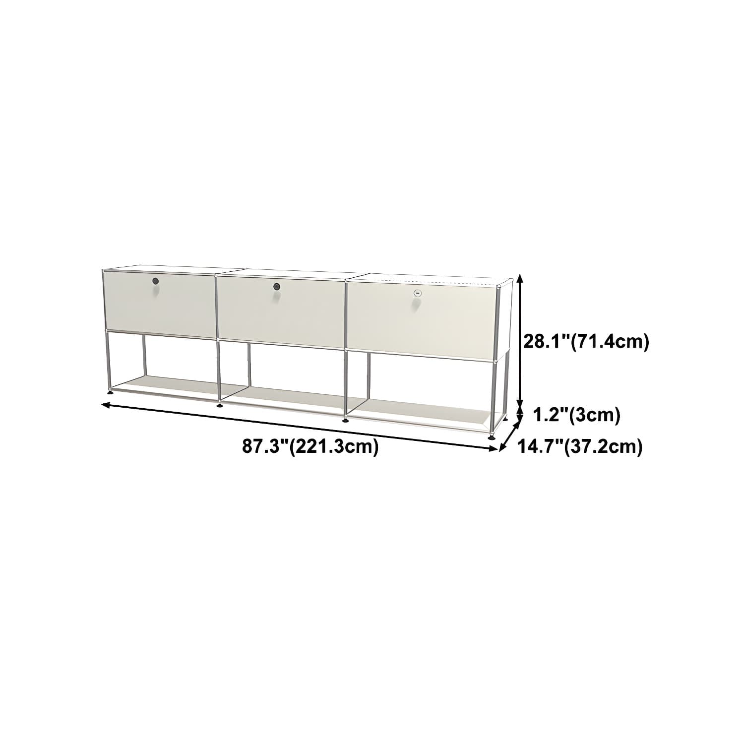 Modern Storage Sideboard Metal Sideboard with Drawer for Home - image 18