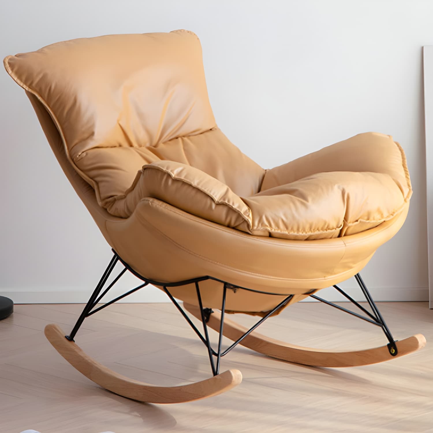 Modern Rocker Chair Upholstered with Dark legs Glider for Living Room - image 21