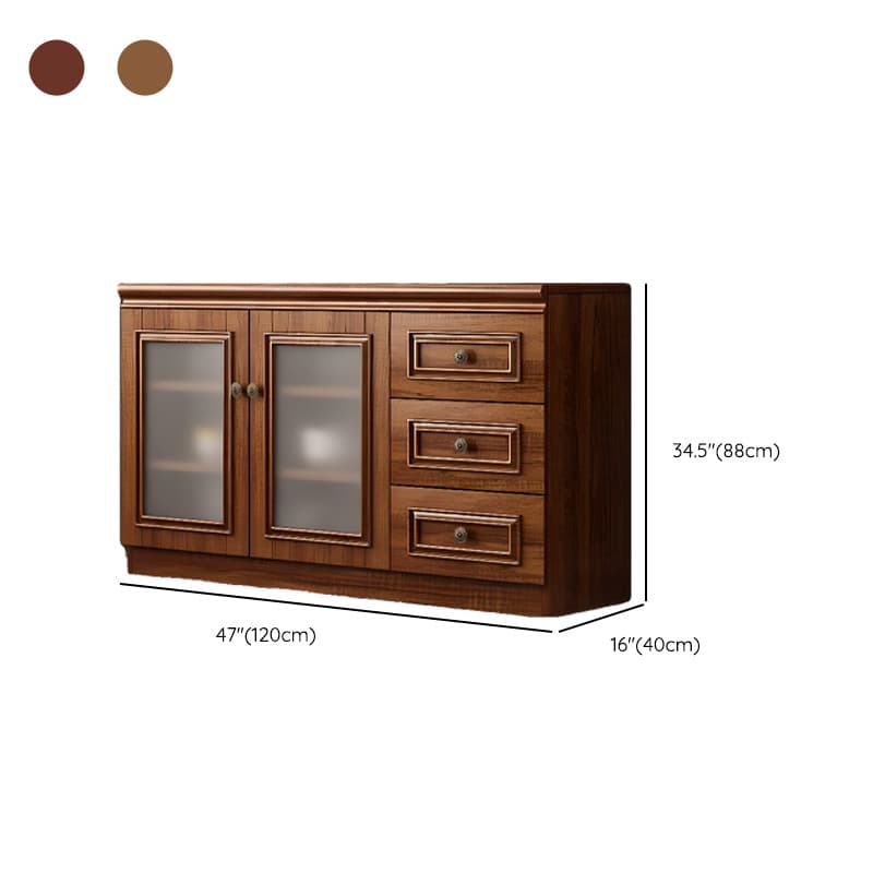 Unattached Microwave Storage Cabinet with Wine Storage Unit - image 15