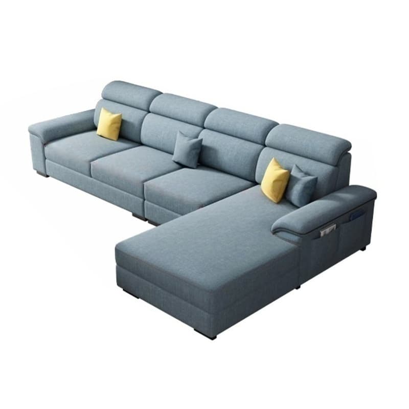 Modern L-Shape Right Hand Facing Sofa & Chaise with Concealed Support - image 9
