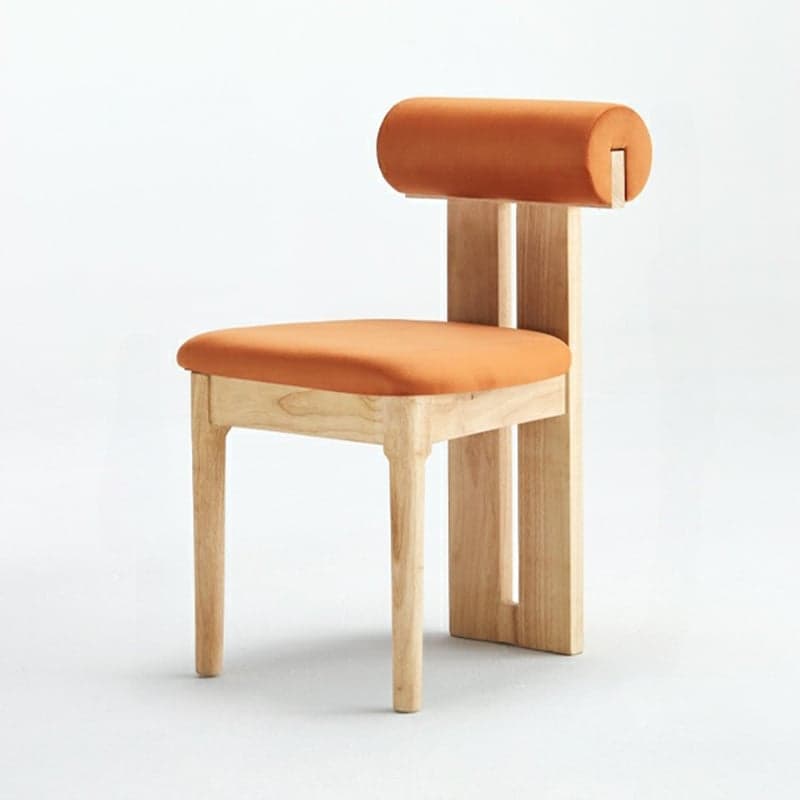 Stable Slat Back Upholstered/Faux Leather/Velour Armless Chair with Wood Legs in a Minimalist Style - image 4
