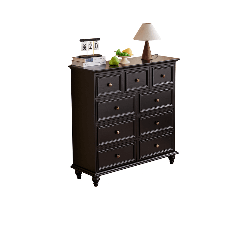 Casual Raw Wood Console Dresser/Semainier with 5/7/9 Drawers in Horizontal/Vertical Orientation