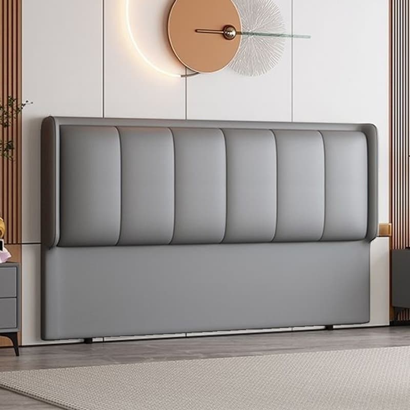 Simplistic Wingback Headboard in Lumber with No Distressing, Rectangular Shape for King/Queen/Full Bed, Featuring Sponge Upholstery Fill and Standard Height