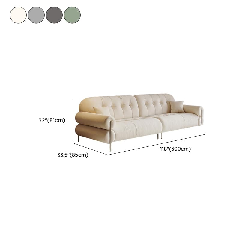 Modish Solid Color Stain Resistant Standard Sofa/Loveseat for 3-seater/4-seater/5 Person - image 17