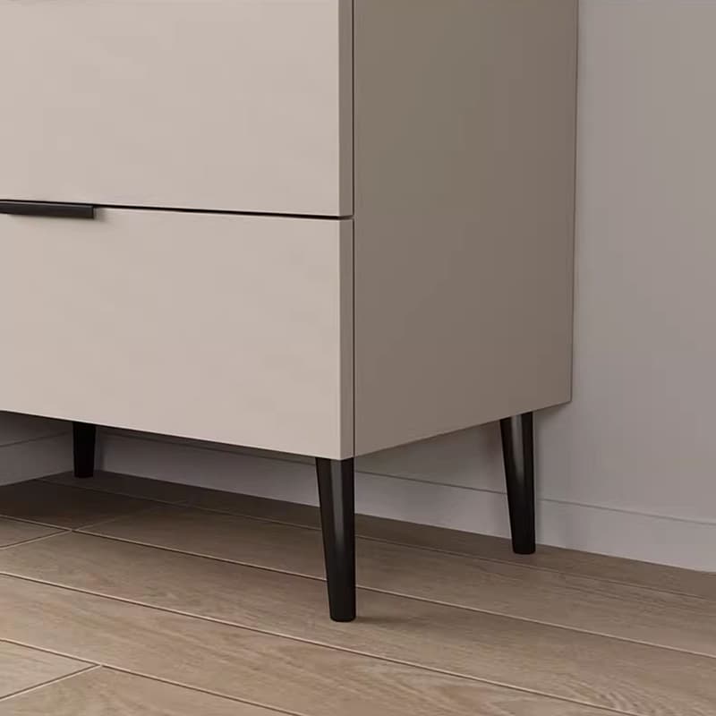 Simple Rectangular Damp-proof Accent Cabinet with Closet, Glazed Door, Chalk/Sand Top, and Soft Close Drawer - image 8