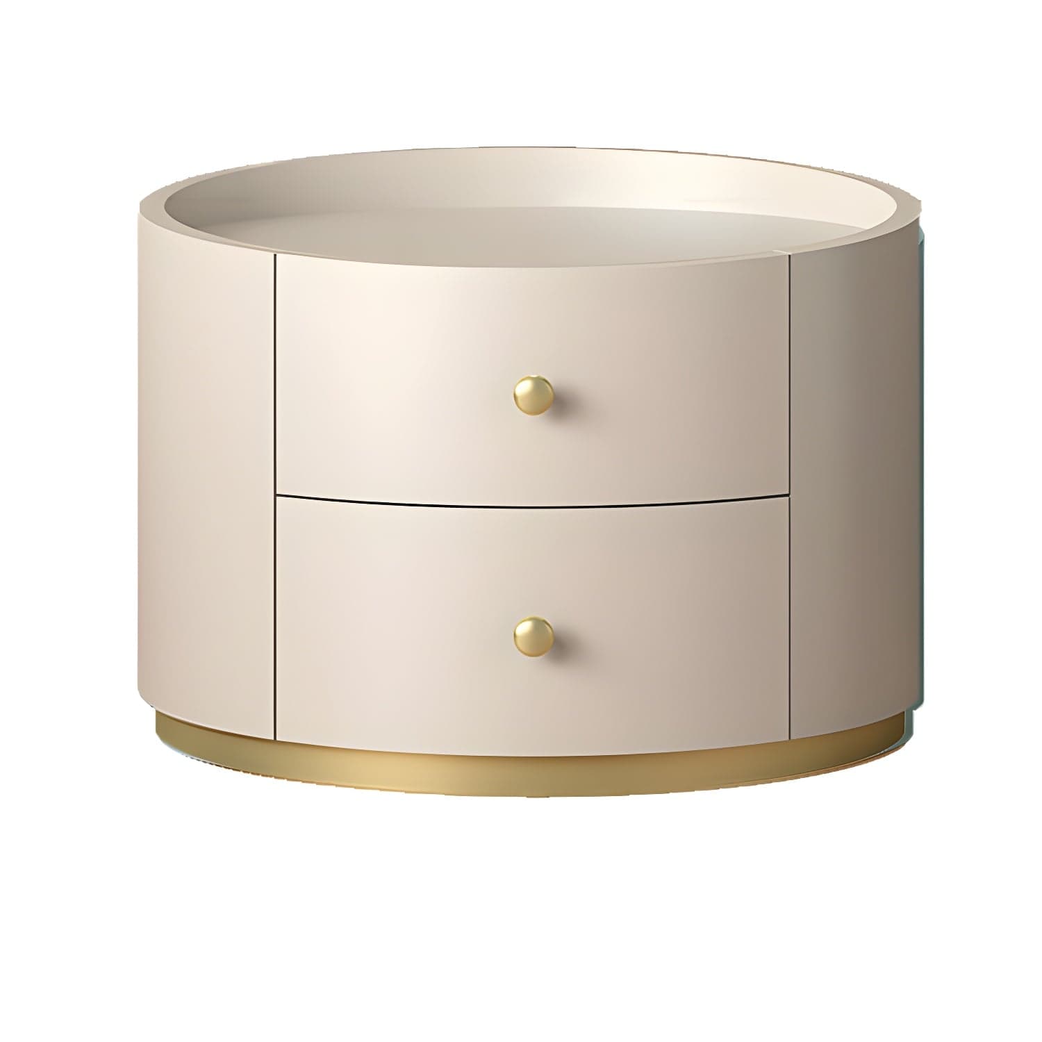 Glam Solid Wood Nightstand Drawer Storage 2 Drawer Night Table 16.9" Tall - image 4