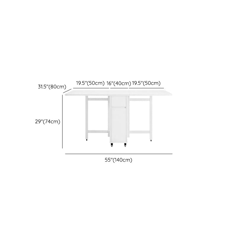 Scandinavian Wood Drop Leaf Dining Table with Storage and Expandable Design - image 13