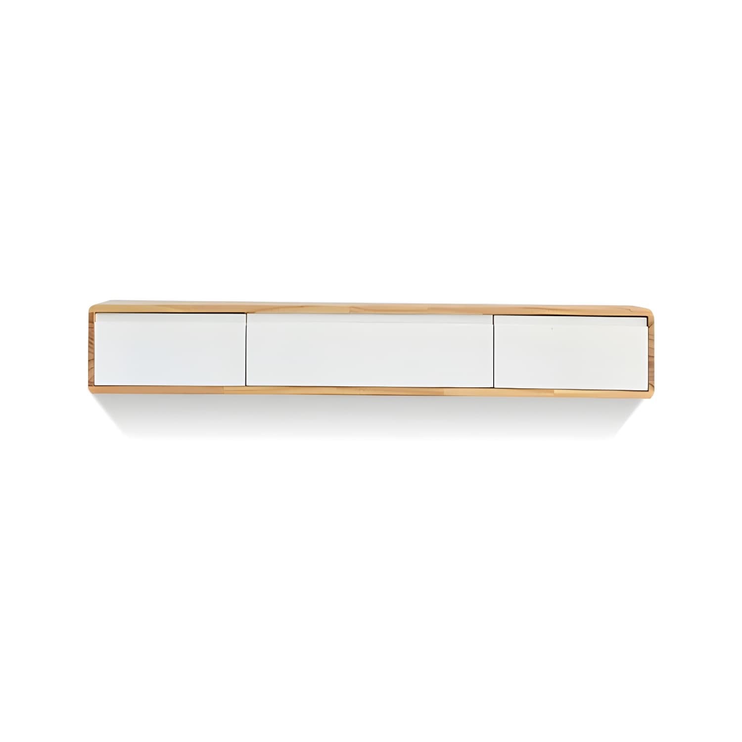 Wall-mounted TV Console Solid Wood TV Media Console with Drawers - image 3